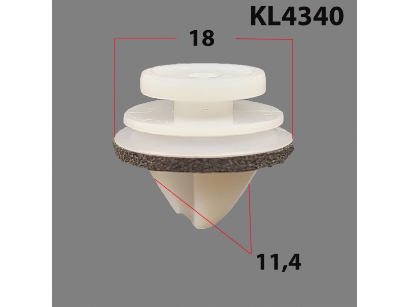 KL4340 пистон (клипса) пистон (клипса) ,крепление порога,молдинга,Ленд ...